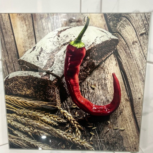 Glass painting Hot Peppers new, 20x20 cm, Glasspik Germany