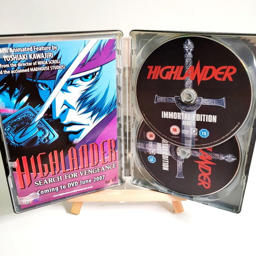 Highlander Immortal Edition Steelbook used, 2 DVD discs with English subtitles