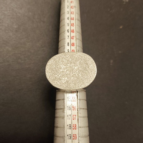 Large 925 Silver Ring with Sandblasting like new