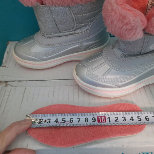 Children's boots used, warm, size 24, gray and pink