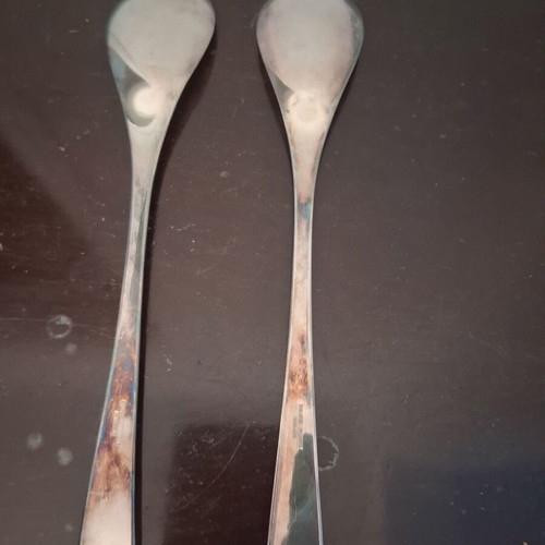 Salad tongs silver plated, like new, set of 2, 24 cm
