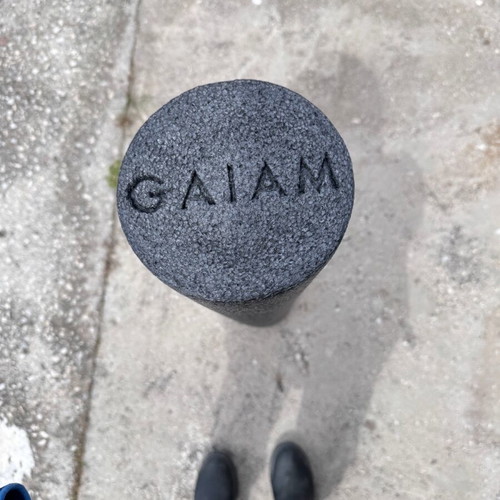 GAIAM Foam Roller 90cm new, massage roller for yoga charcoal