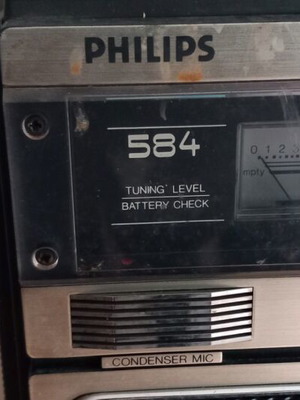 Vintage Philips 584 radio cassette player used