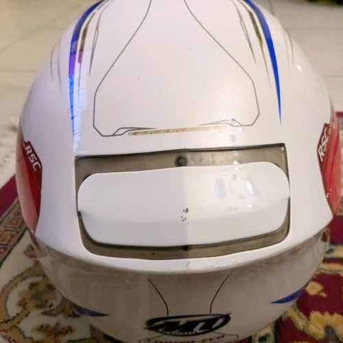 MT motorcycle helmet used with scratches and minor dents
