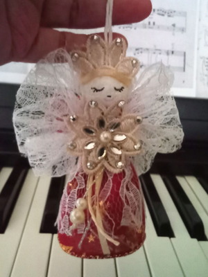 Handmade Christmas angel red new
