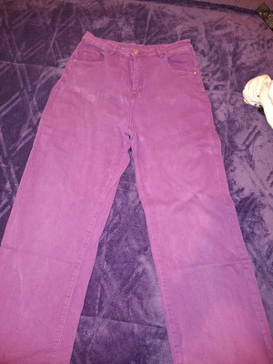 Purple women's high-waisted pants used, size XL