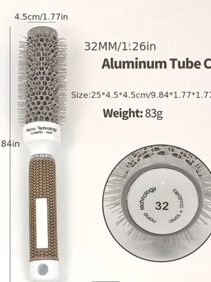 Professional Round Hair Brush Ceramic + Ionic 32mm new