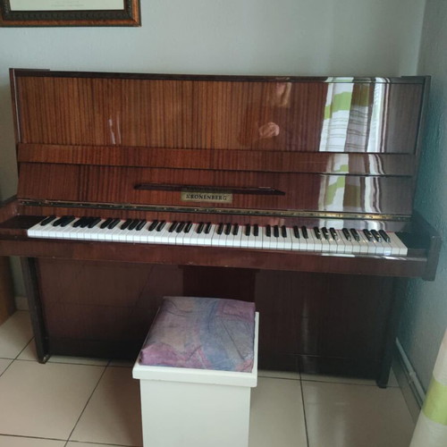 Kronenberg piano used acoustic brown wood finish