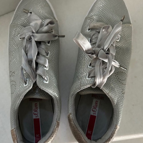 S. Oliver women's silver sneakers size 36