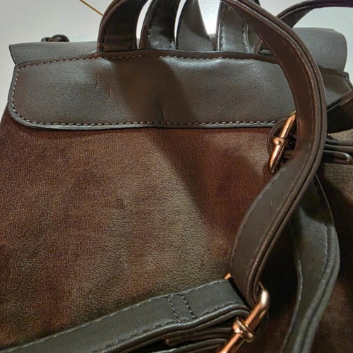 Velveteen khaki backpack like new