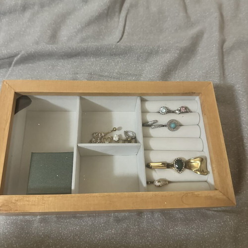 Jewelry box new, beige color
