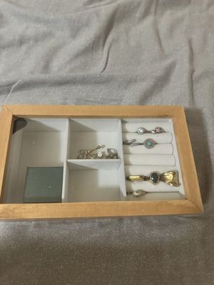 Jewelry box new, beige color