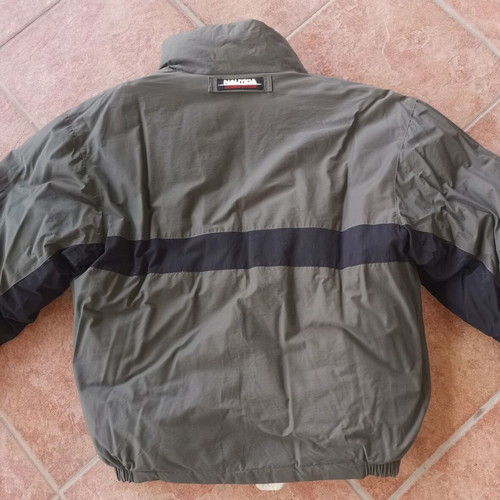 Nautica jacket like new, double face, gray khaki size M