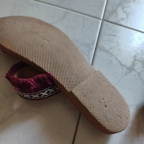Handmade sandals slippers like new, size 37, multicolor purple