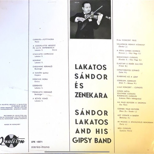 Budapest ejjel LP used, classical music