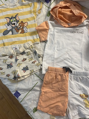 Baby summer clothing sets with cartoon characters