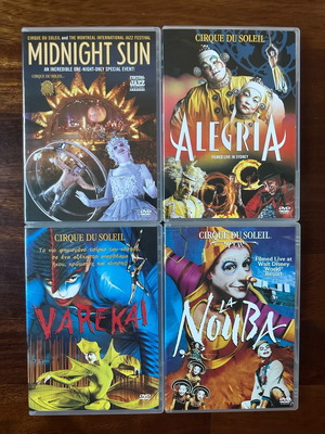 Cirque du Soleil 4 DVD σαν καινούργιο, 4 παραστάσεις με υπότιτλους