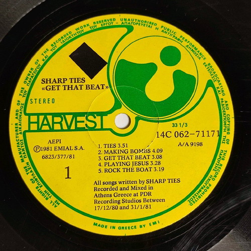 Sharp Ties Get That Beat vinyl used, 1981, rock album