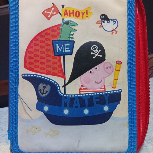School pencil cases used, pack of 2 with PJ Masks and Peppa Pig George