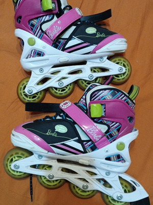 Barbie by Powerslide inline rollers used, adjustable size 33-37