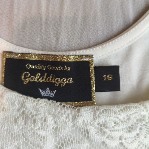 Golddigga sleeveless top like new, lace detail, size 16