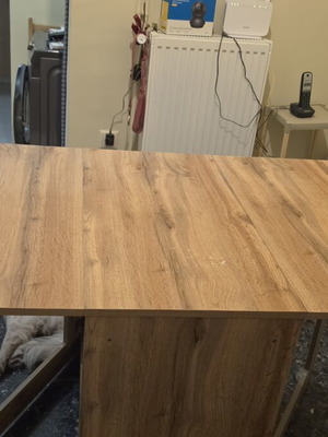 Folding dining table with 2 chairs, ideal for small spaces