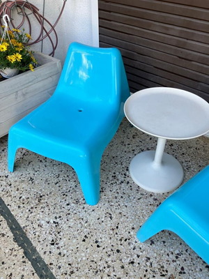 Καρέκλες κήπου IKEA BUNSO σαν καινούργιες, μεγάλες πλαστικές πολυθρόνες