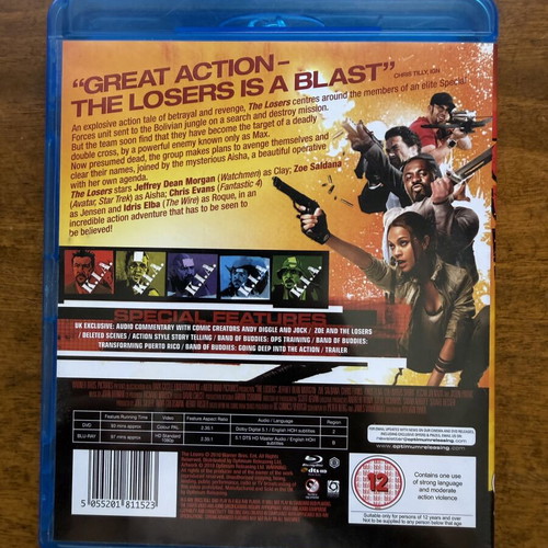 The Losers Blu-ray like new, English subtitles, no Greek subtitles