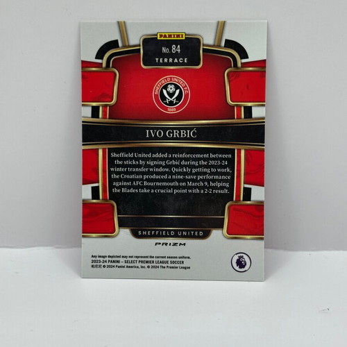 Panini Select Premier League Ivo Grbic Purple Ice RC card new