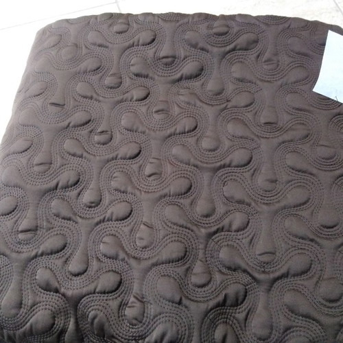 Double quilt new dark brown 300 thread embossed