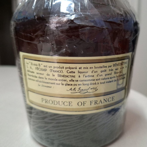 D.O.M Benedictine Le Directeur B & B vintage, new, 1970s bottle