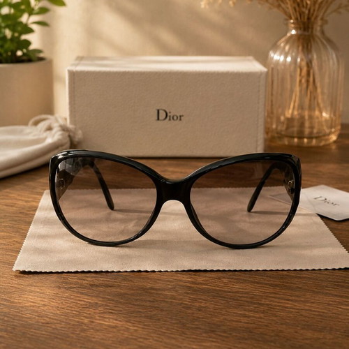 Christian Dior Houndstooth Sunglasses used with box and case
