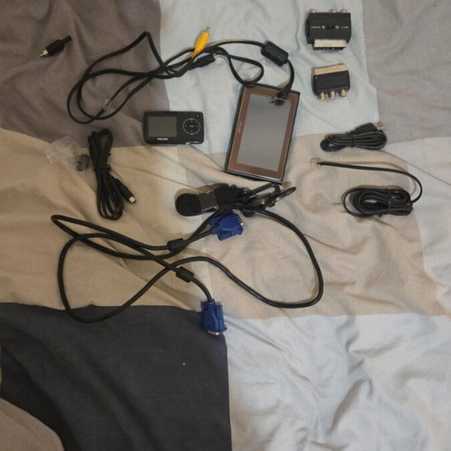 Cables and old electronics used, set