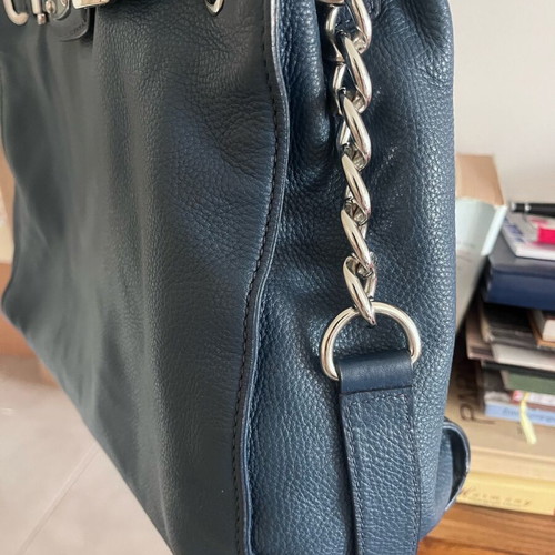 Michael Kors leather shoulder bag blue like new