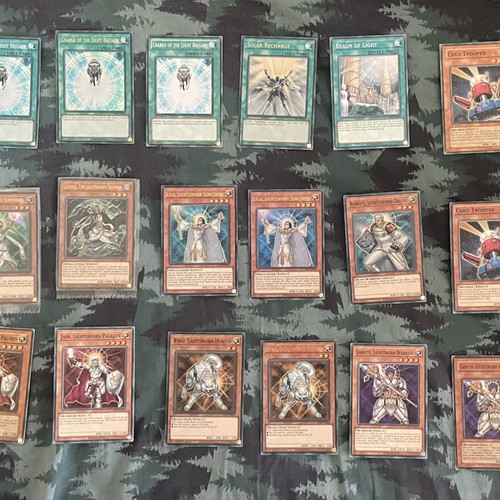 Lightsworn Yu-Gi-Oh! card package with sealed Lumina and rare Minerva