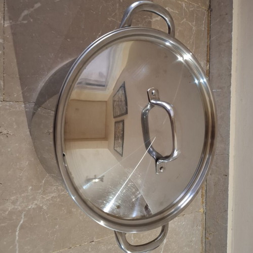 Large stainless steel pot Inox 30cm diameter