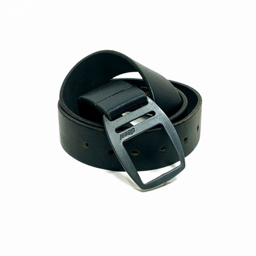 Diesel Doublerix leather belt, black, size 90