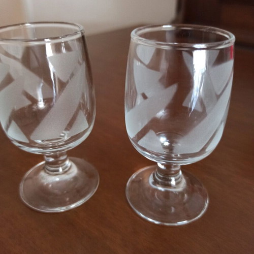 Executive liqueur glasses set of 5, like new, Idee in Vetro