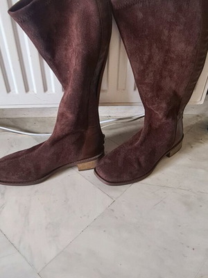 Suede boots new brown, size 38