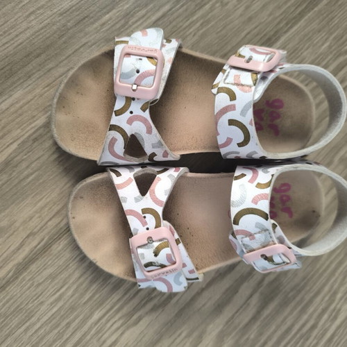 Garvalin white sandals for girls, size 26