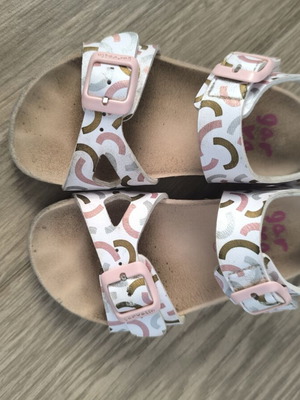 Garvalin white sandals for girls, size 26