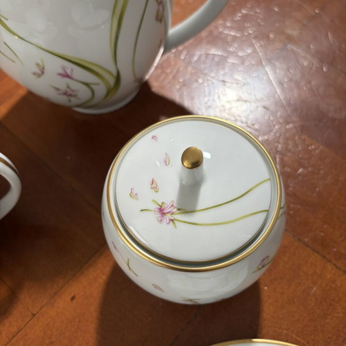 Σετ τσαγιού Limoges Amaryllis για 2, λεπτή πορσελάνη, 2002