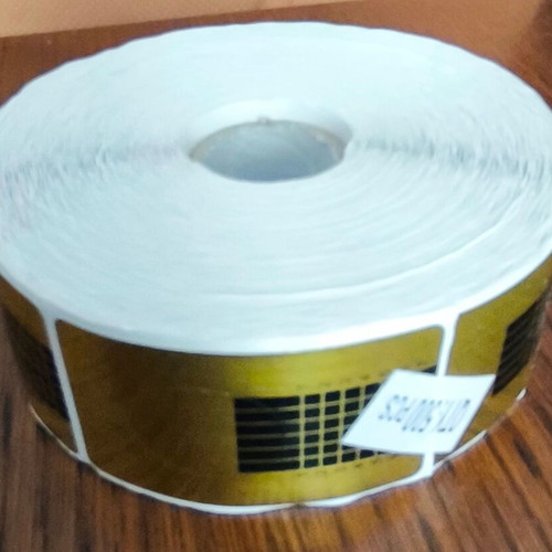 Rolls of gold nail form stickers for nail building, new, pack of 2