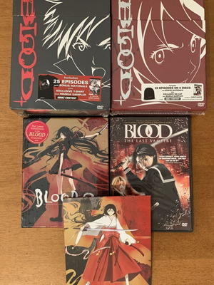 Blood+ DVD collector's set with T-shirt, ski cap and artbook, new
