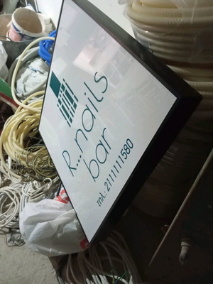 Sign used 1*1 meter