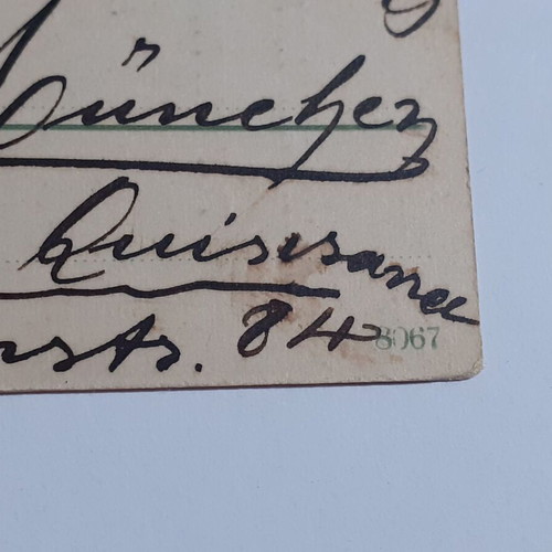 Postcard 1914 Greek Church of Munich used, signed by Archimandrite Germanos Vlachos
