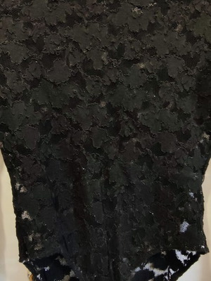 Black lace bodysuit used with long sleeve