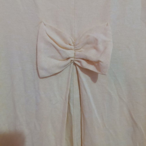 Lui e Lei T-shirt Medium yellow with print and bow
