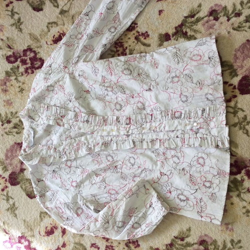 TU women's shirt used, white multicolor, size 10