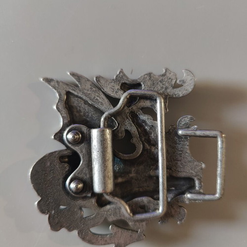 Replay Vintage Dragon Belt Buckle like new, silver, adjustable
